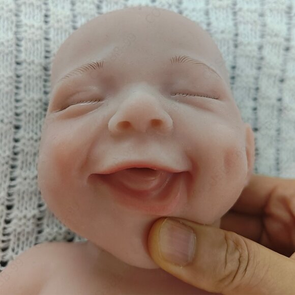 40cm Full Silicone Closed Eyes Sleeping 4.18lbs Newborn Baby Boy Reborn Doll - Picture 2 of 13